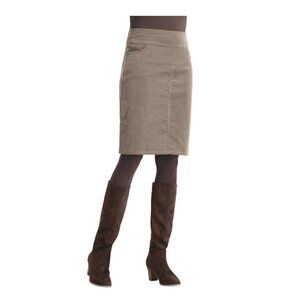 Chadwicks Velvety Cotton Spandex Pinwale Corduroy Comfort Waist Pull-On Skirt